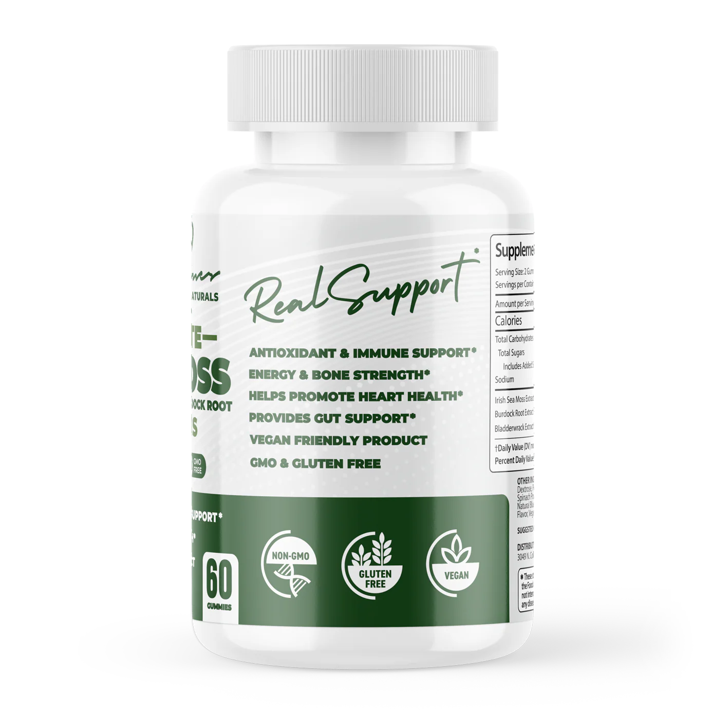 Ultimate Seamoss Gummies With Bladderwrack & Burdock Root (Caramel Apple) (60 Gummies) (30 Servings) - Image 4