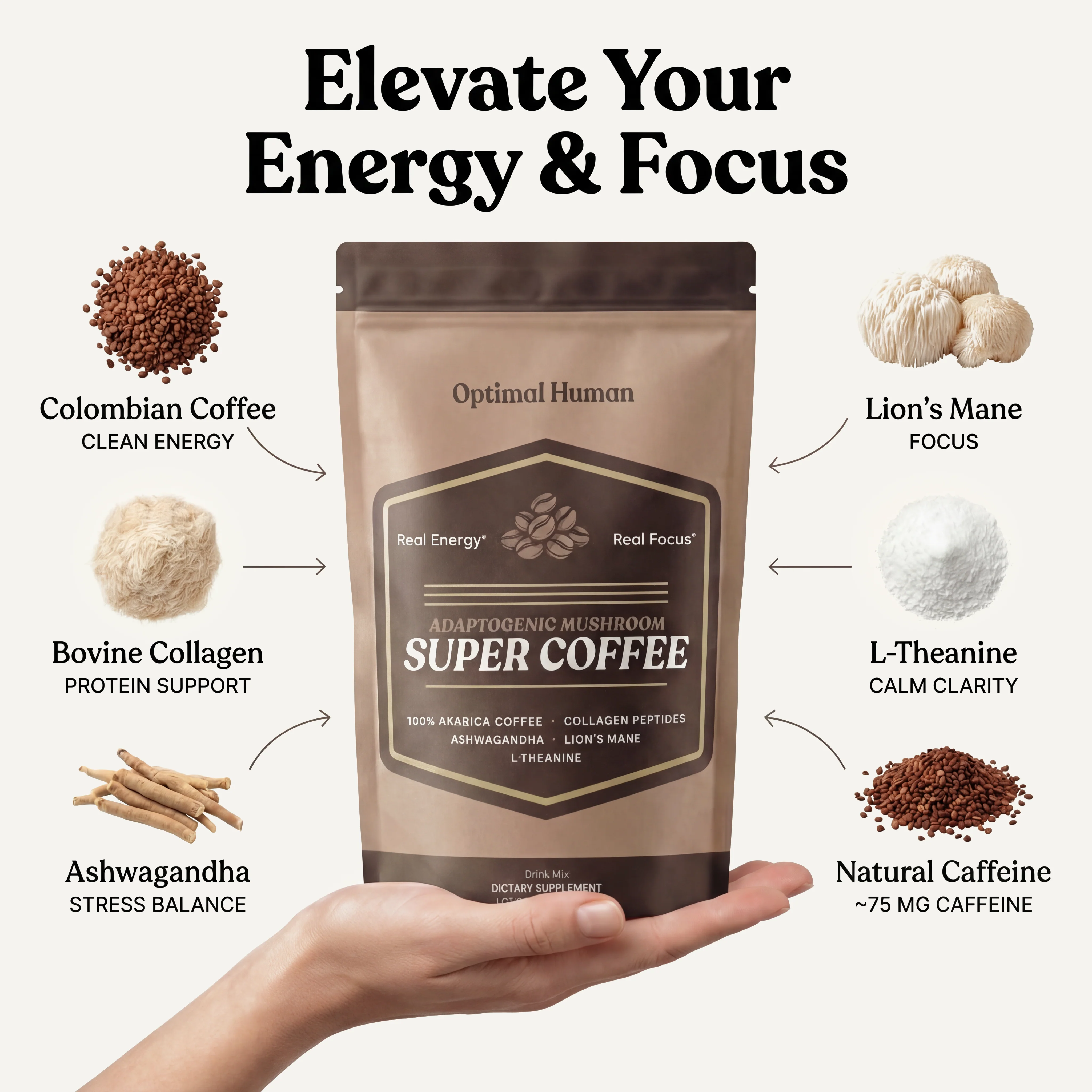 Optimal Human Adaptogenic Mushroom Super Coffee - Image 4