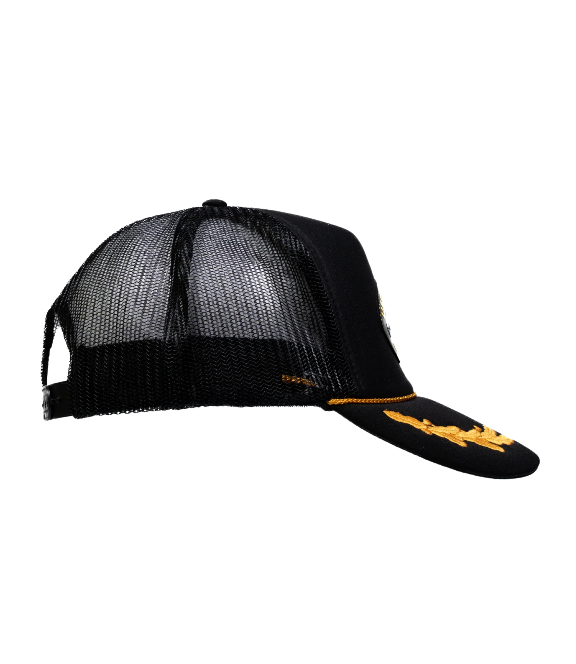 USS Alex E. Jones Info War Veteran Leather Patch Hat - Image 3