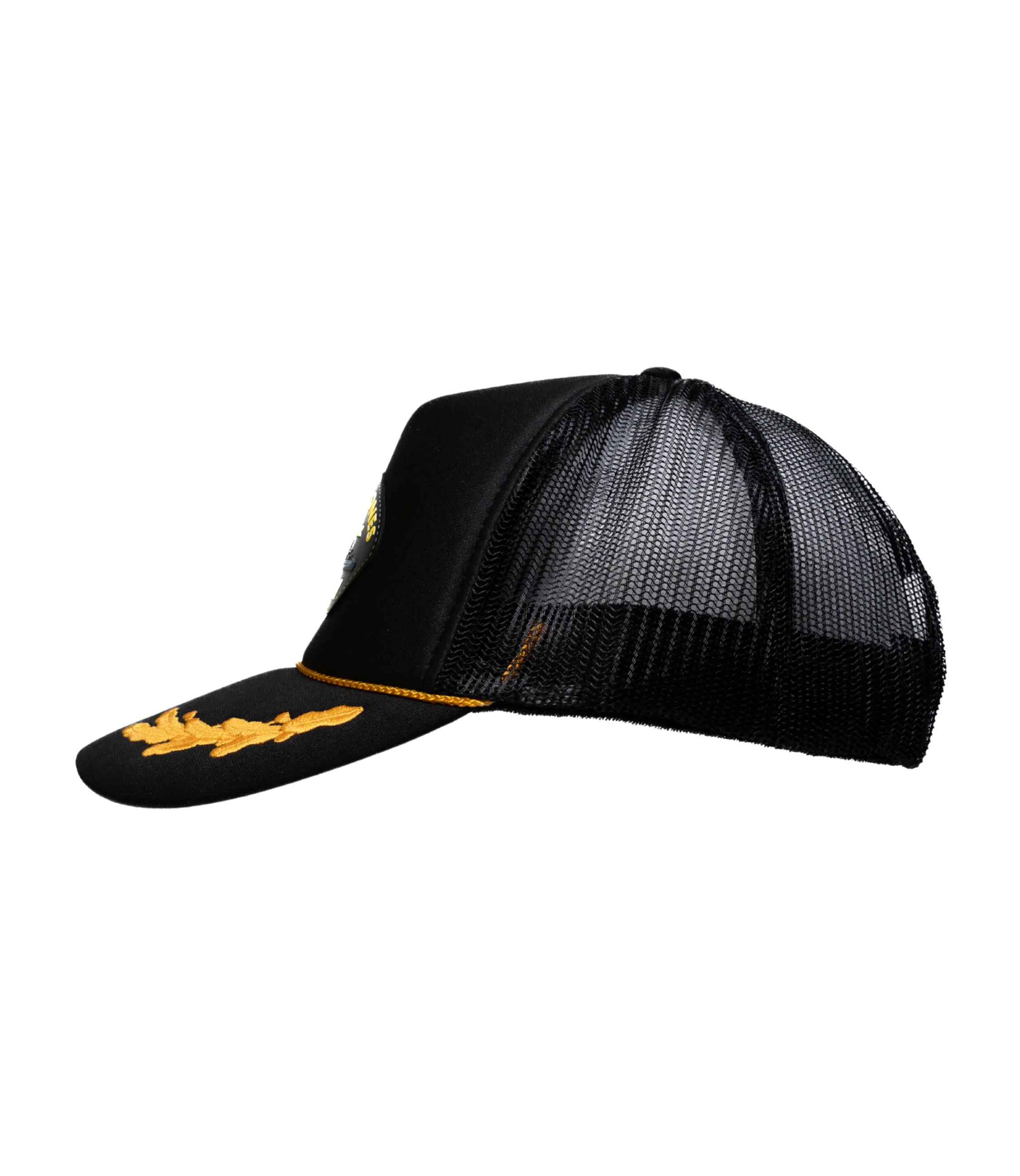 USS Alex E. Jones Info War Veteran Leather Patch Hat - Image 4