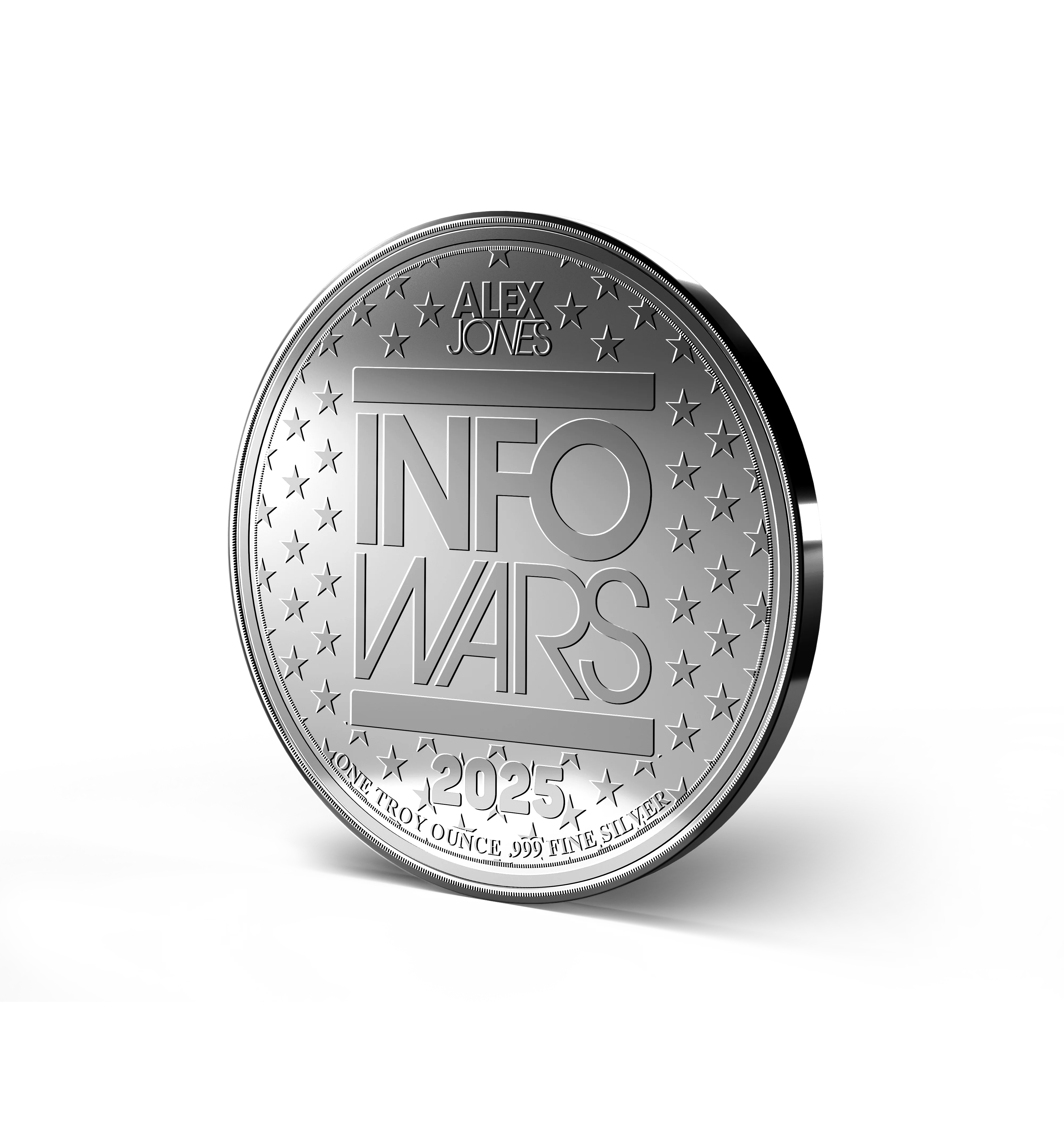 Limited Edition Silver Alex Jones Signature Fundraiser Coin - Image 4