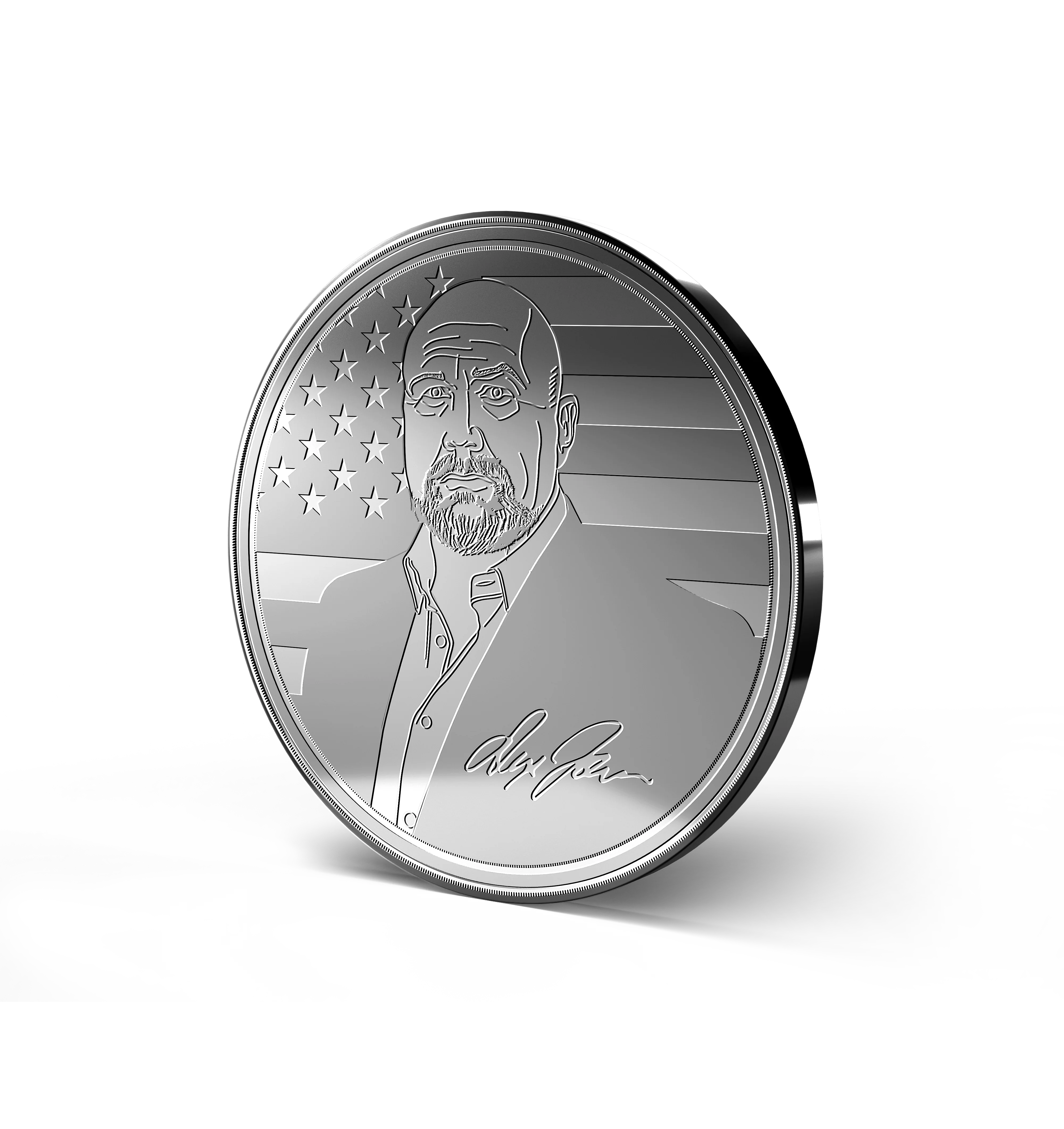 Limited Edition Silver Alex Jones Signature Fundraiser Coin - Image 5