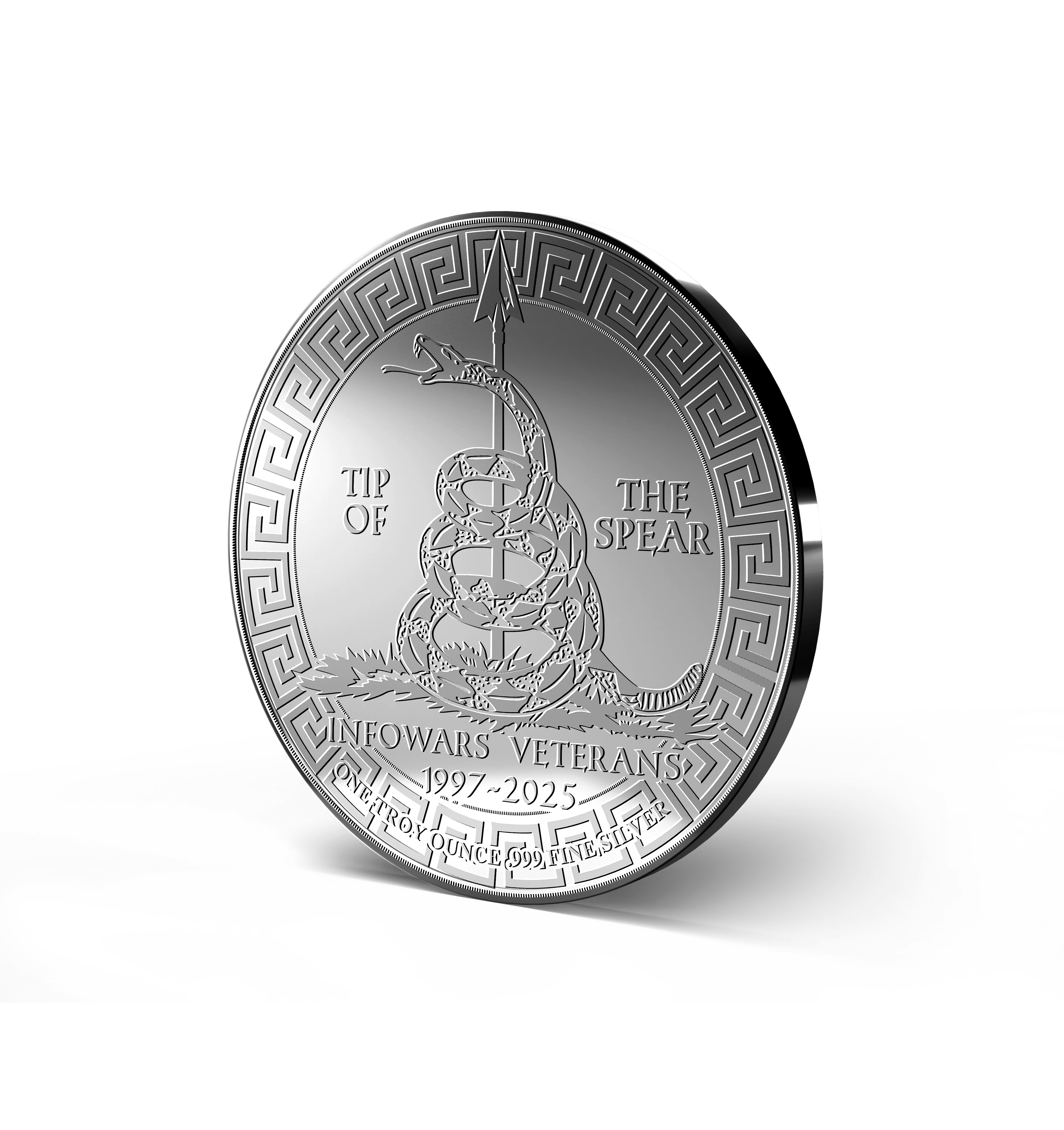 "Tip Of The Spear" Infowars Veterans Limited Edition Fundraiser Silver Coin - Image 4